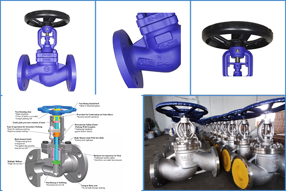 Angle Globe Valve OS Y Type Rising Stem Bolted Bonnet Construction