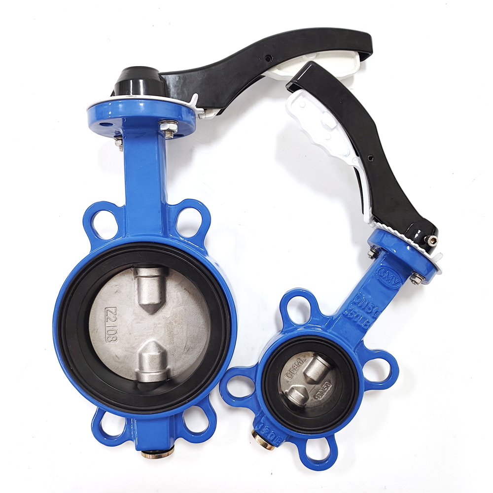 Double half shaft Wafer butterfly valve