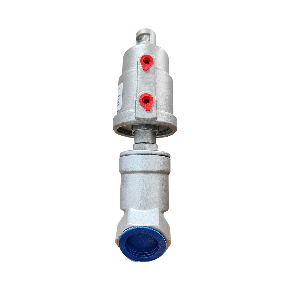 High Steel Threaded  Stainless Steel Pneumatic Angle Seat Valve